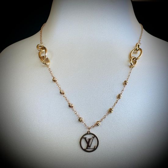 تصویر گردنبند لوکس لویی ویتون 18 عیار